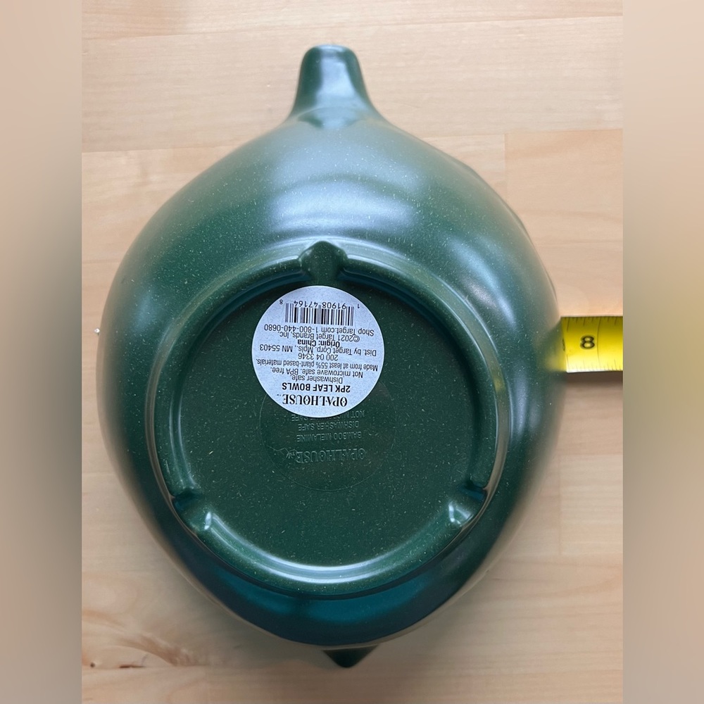 NWT Bundle 2 OPALHOUSE Leaf BAMBOO MELAMINE Bowls SET - Picture 4 of 8